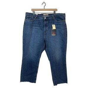 NEW Levi’s Wedgie Straight Jeans Womens Size 24W Blue Denim High Rise Button Fly